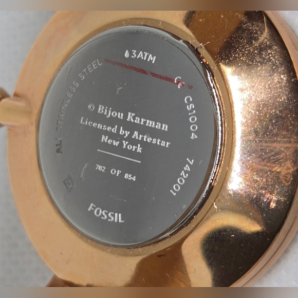 Fossil x Bijou Karman Limited Edition Art Watch w/ Box & Booklets CS1004 - Picture 5 of 8